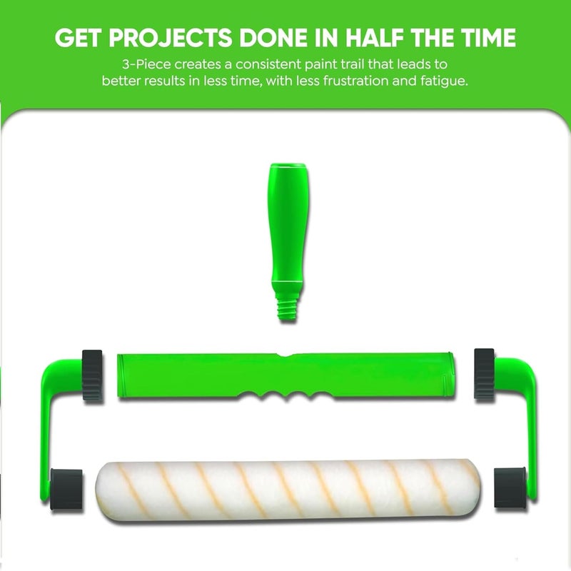 BetterGrip Store أسطوانة طلاء مريحة - مجموعة إطار أسطوانة طلاء 18 بوصة مع مقبض تمديد - قبضة مريحة لتقليل إجهاد اليد والتعب، لإنجاز المشاريع في نصف الوقت - Image 2